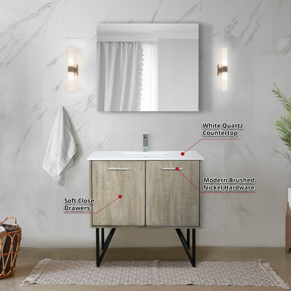 Lancy 36 in W x 20 in D Rustic Acacia Bath Vanity