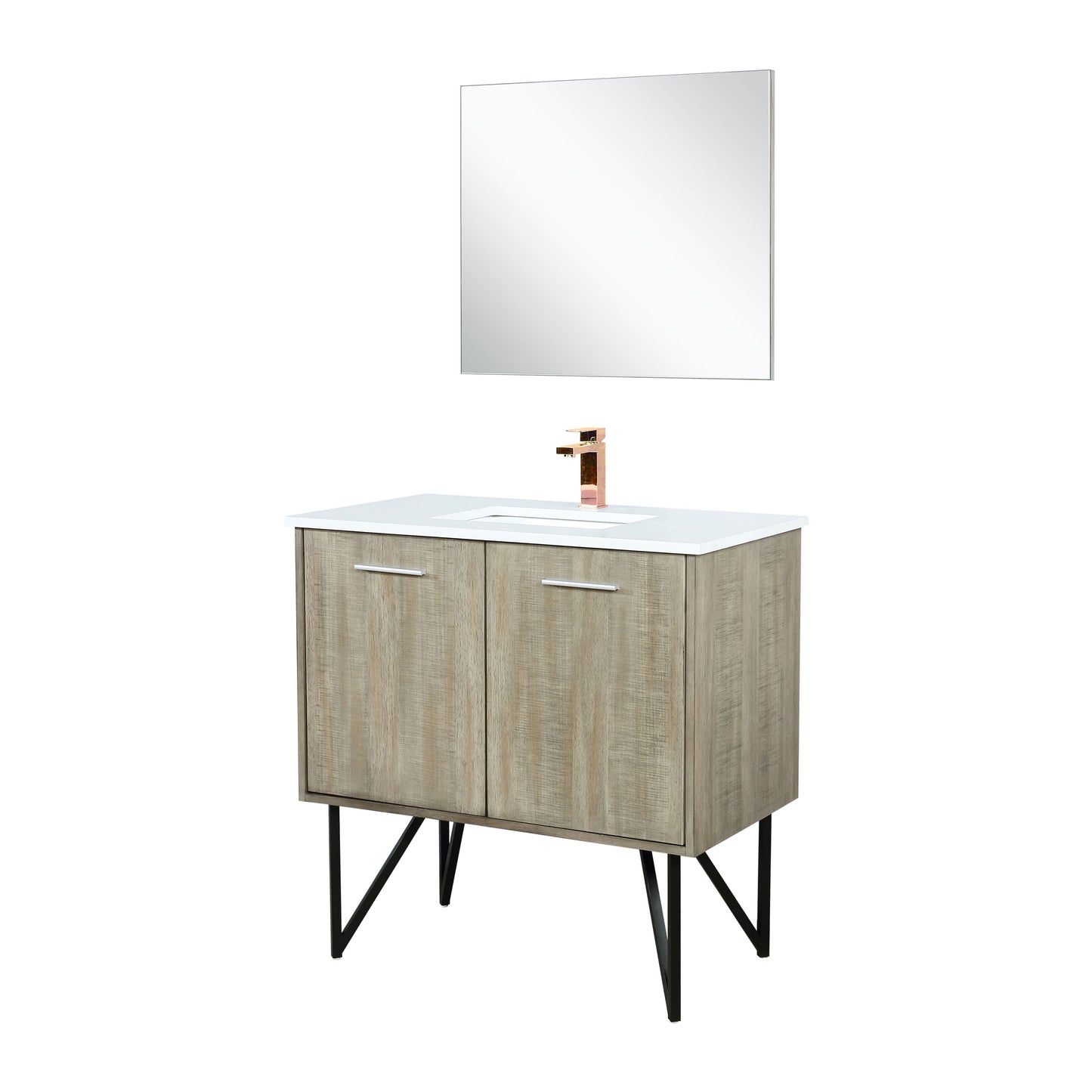 Lancy 36 in W x 20 in D Rustic Acacia Bath Vanity