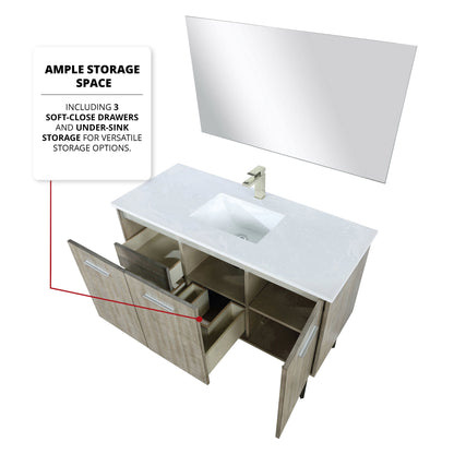 Lancy 48 in W x 20 in D Rustic Acacia Bath Vanity