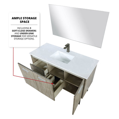 Lancy 48 in W x 20 in D Rustic Acacia Bath Vanity