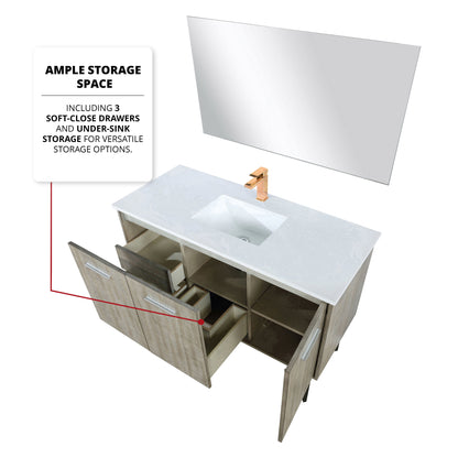 Lancy 48 in W x 20 in D Rustic Acacia Bath Vanity