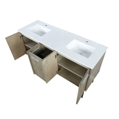 Lancy 60 in W x 20 in D Rustic Acacia Double Bath Vanity