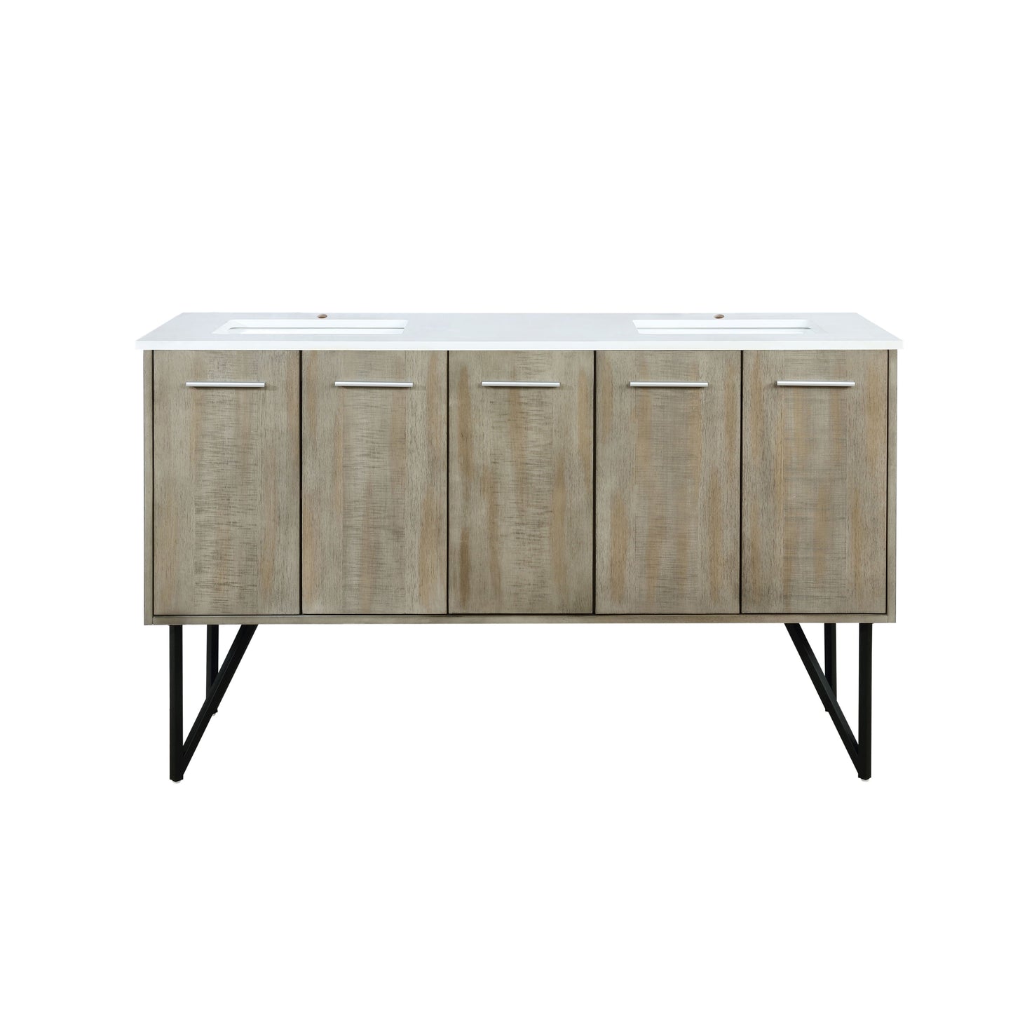 Lancy 60 in W x 20 in D Rustic Acacia Double Bath Vanity