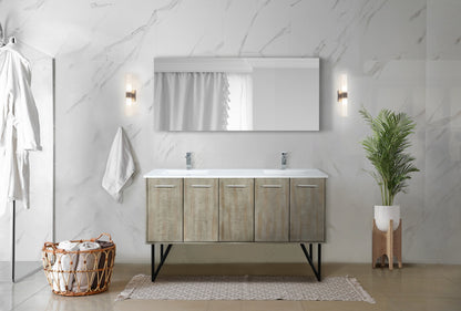 Lancy 60 in W x 20 in D Rustic Acacia Double Bath Vanity