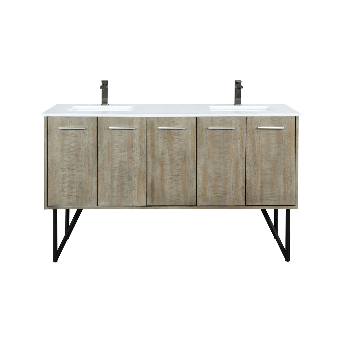 Lancy 60 in W x 20 in D Rustic Acacia Double Bath Vanity