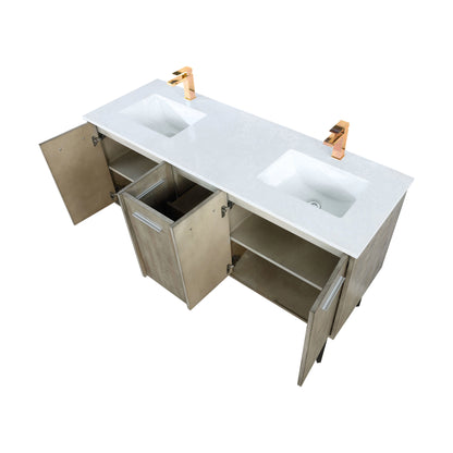 Lancy 60 in W x 20 in D Rustic Acacia Double Bath Vanity