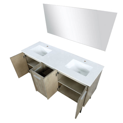Lancy 60 in W x 20 in D Rustic Acacia Double Bath Vanity