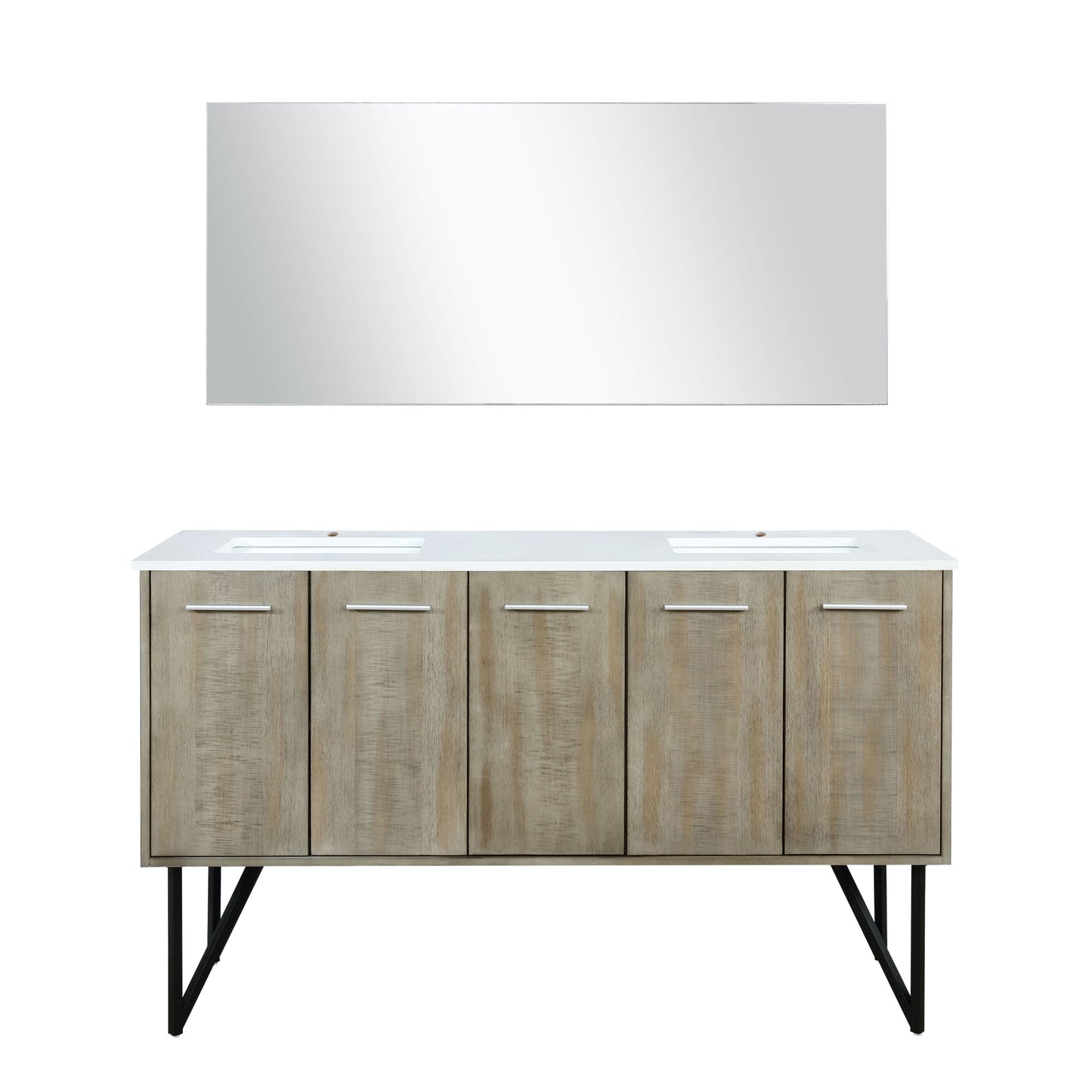 Lancy 60 in W x 20 in D Rustic Acacia Double Bath Vanity