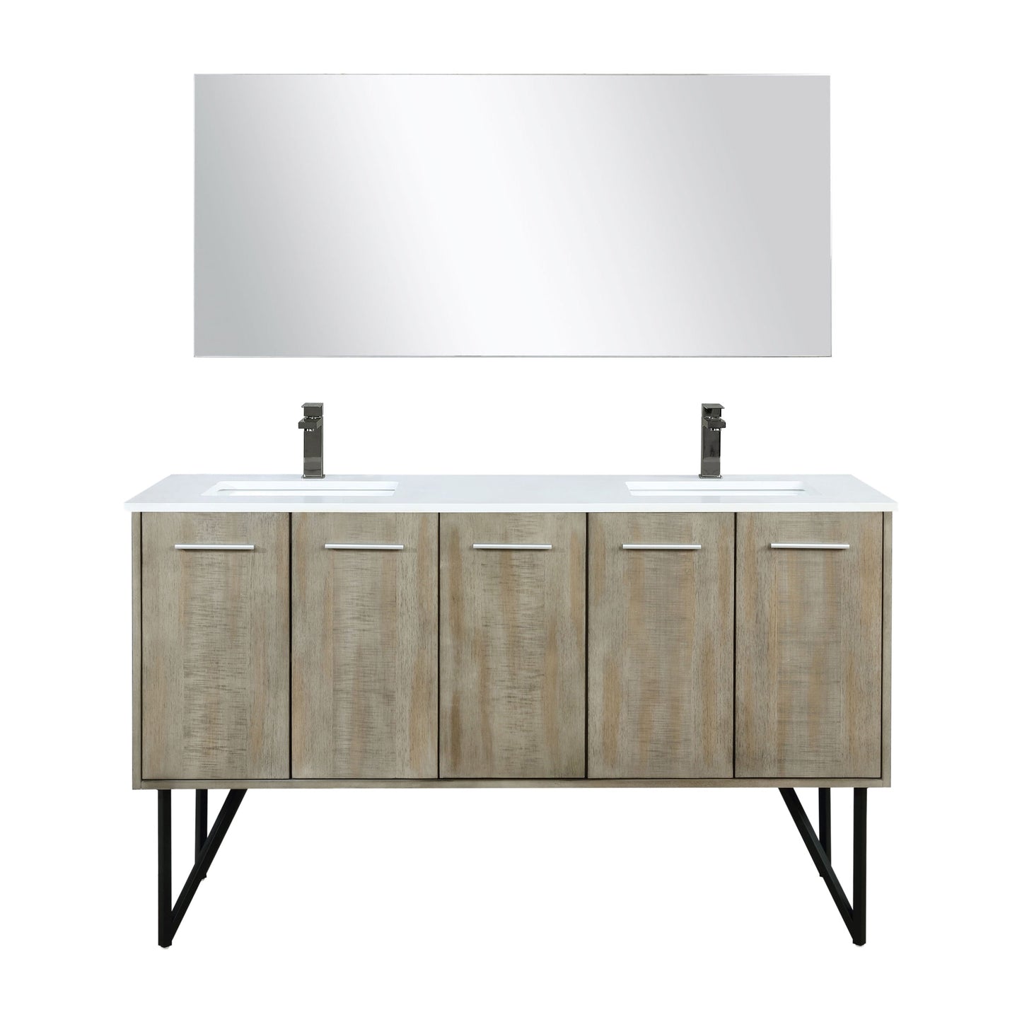 Lancy 60 in W x 20 in D Rustic Acacia Double Bath Vanity