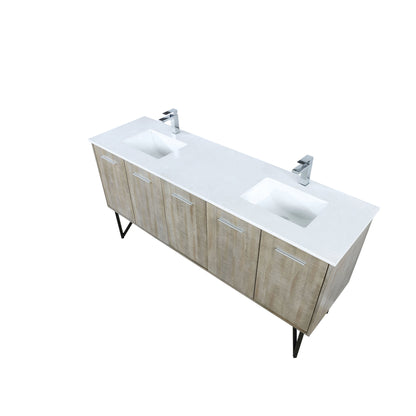 Lancy 72 in W x 20 in D Rustic Acacia Double Bath Vanity