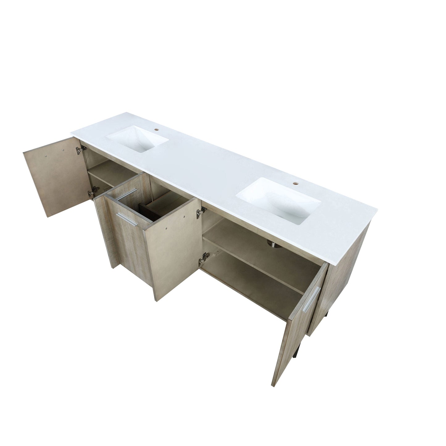 Lancy 80 in W x 20 in D Rustic Acacia Double Bath Vanity