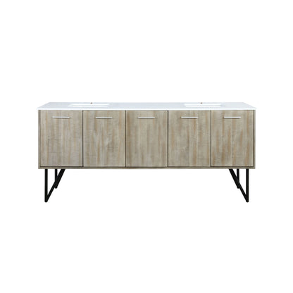 Lancy 80 in W x 20 in D Rustic Acacia Double Bath Vanity