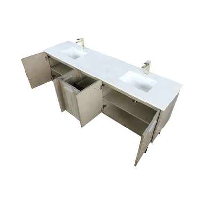 Lancy 80 in W x 20 in D Rustic Acacia Double Bath Vanity