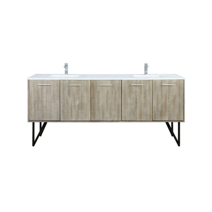 Lancy 80 in W x 20 in D Rustic Acacia Double Bath Vanity