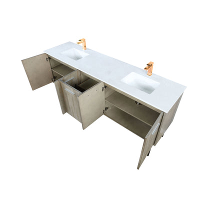 Lancy 80 in W x 20 in D Rustic Acacia Double Bath Vanity
