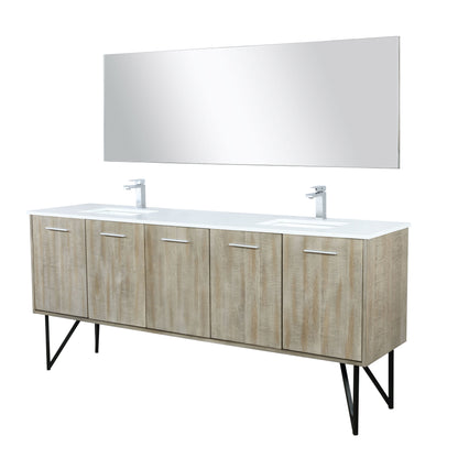 Lancy 80 in W x 20 in D Rustic Acacia Double Bath Vanity