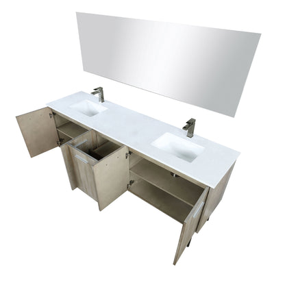 Lancy 80 in W x 20 in D Rustic Acacia Double Bath Vanity