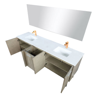 Lancy 80 in W x 20 in D Rustic Acacia Double Bath Vanity
