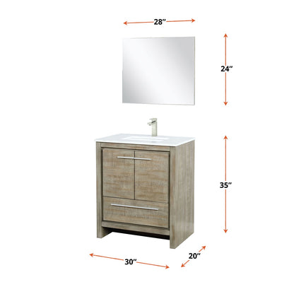 Lafarre 30 in W x 20 in D Rustic Acacia Bath Vanity