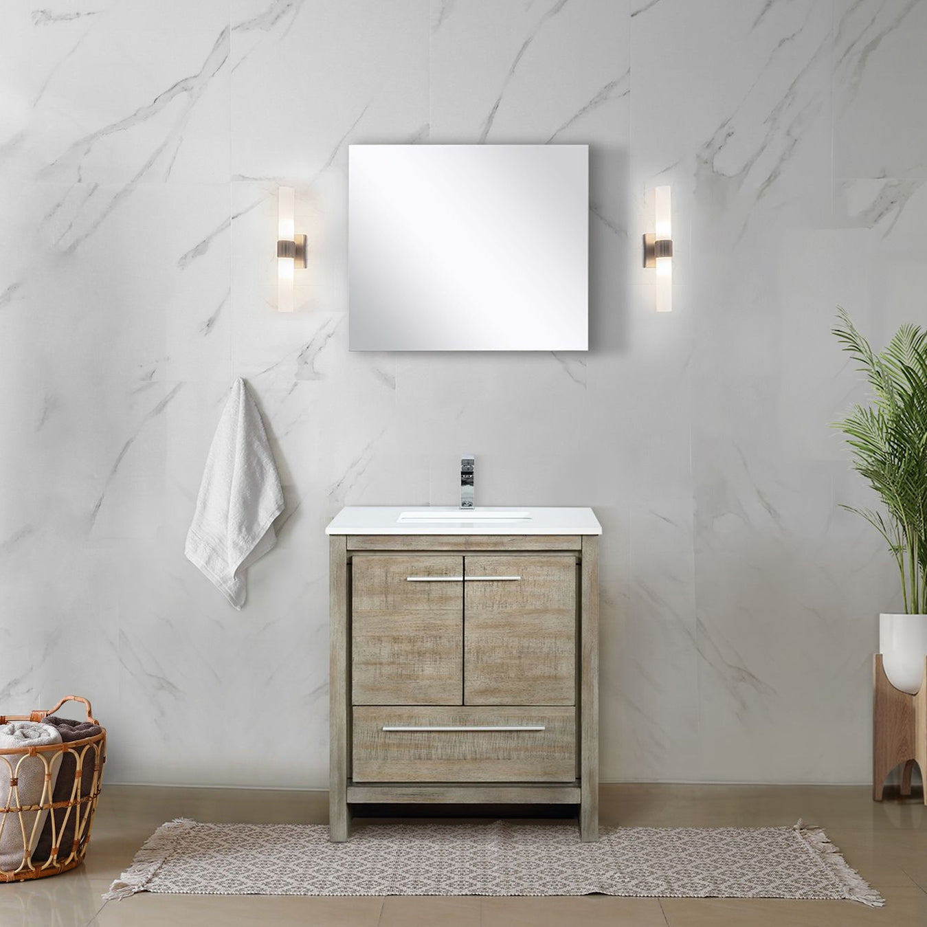 Lafarre 30 in W x 20 in D Rustic Acacia Bath Vanity