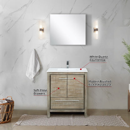 Lafarre 30 in W x 20 in D Rustic Acacia Bath Vanity