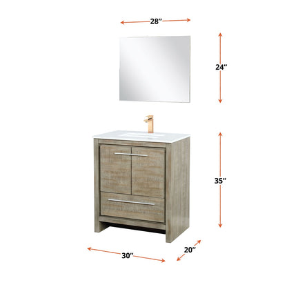 Lafarre 30 in W x 20 in D Rustic Acacia Bath Vanity