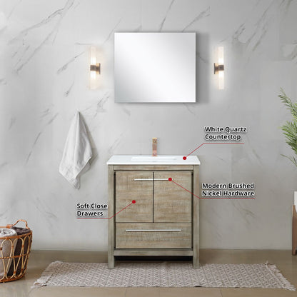 Lafarre 30 in W x 20 in D Rustic Acacia Bath Vanity