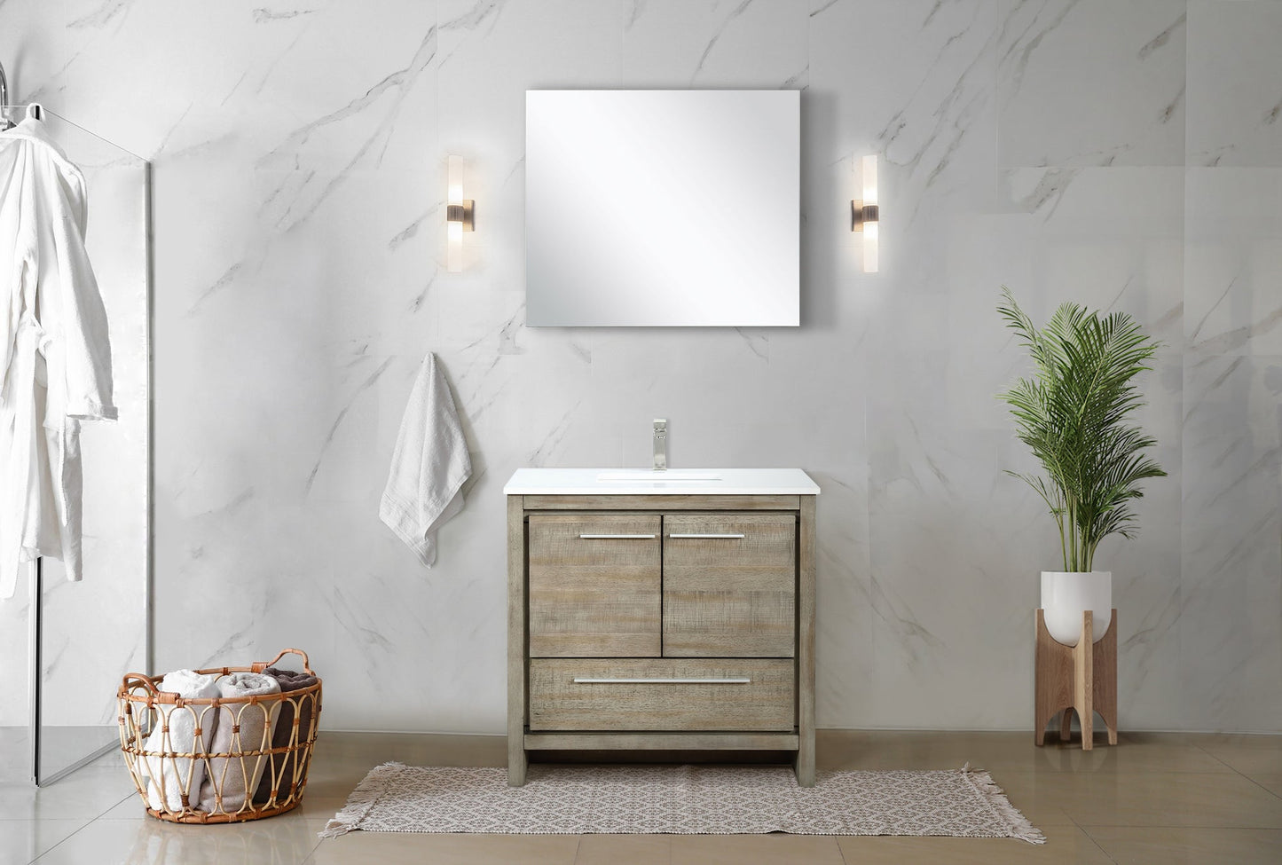 Lafarre 36 in W x 20 in D Rustic Acacia Bath Vanity