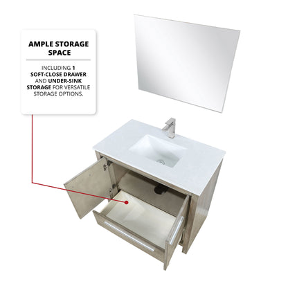 Lafarre 36 in W x 20 in D Rustic Acacia Bath Vanity