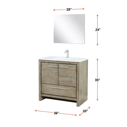 Lafarre 36 in W x 20 in D Rustic Acacia Bath Vanity