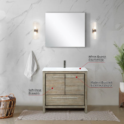 Lafarre 36 in W x 20 in D Rustic Acacia Bath Vanity
