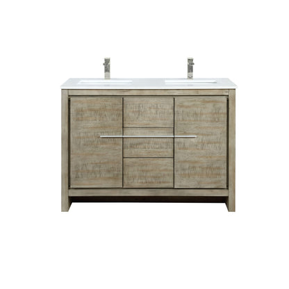 Lafarre 48 in W x 20 in D Rustic Acacia Double Bath Vanity
