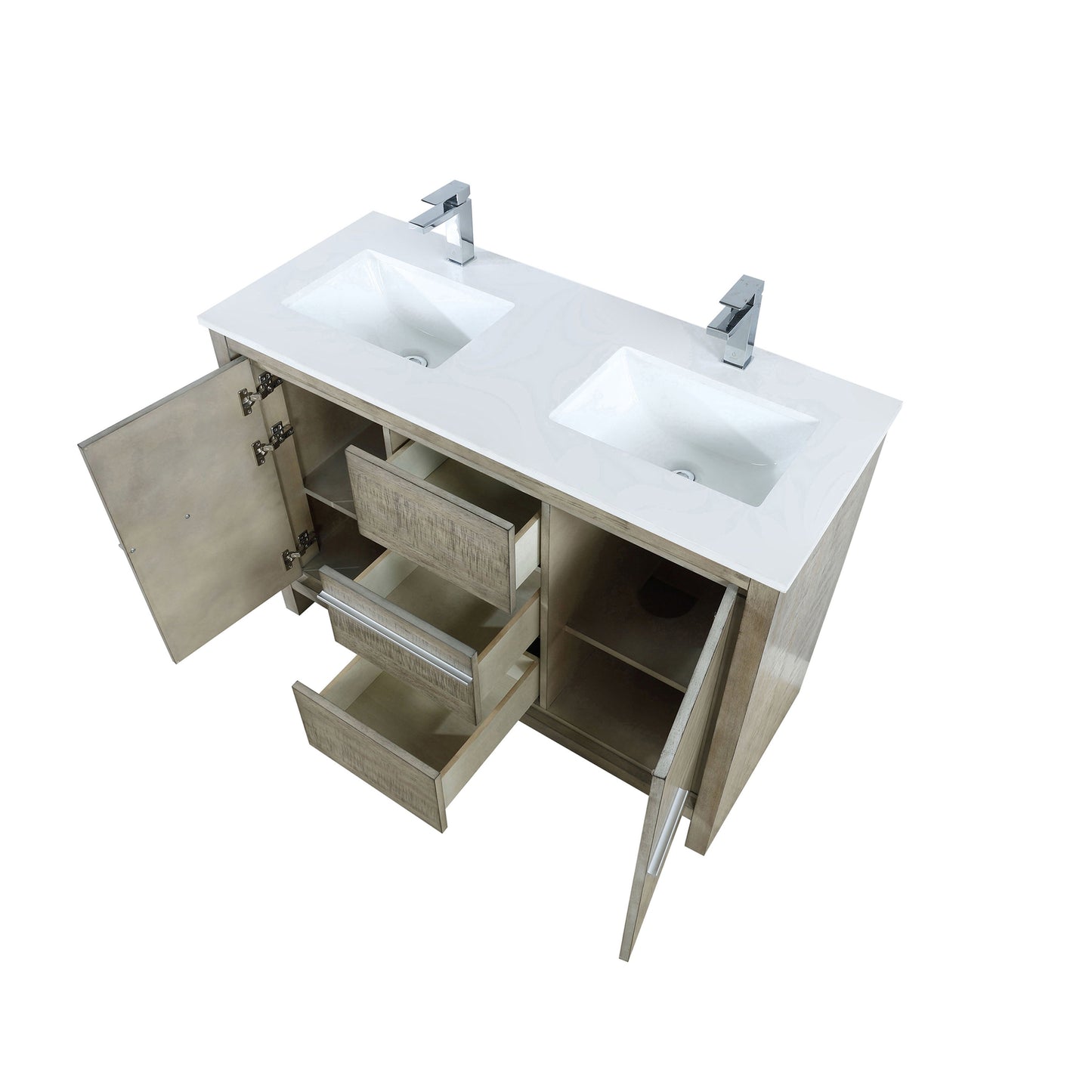 Lafarre 48 in W x 20 in D Rustic Acacia Double Bath Vanity