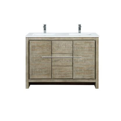 Lafarre 48 in W x 20 in D Rustic Acacia Double Bath Vanity