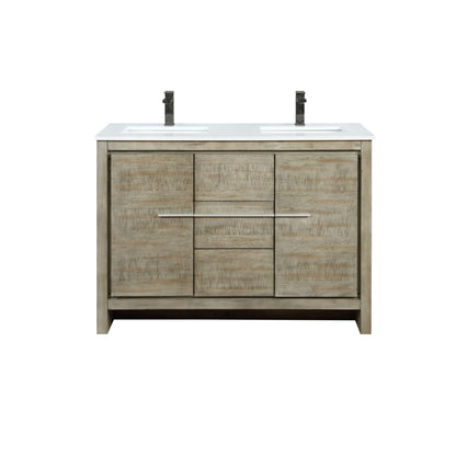 Lafarre 48 in W x 20 in D Rustic Acacia Double Bath Vanity