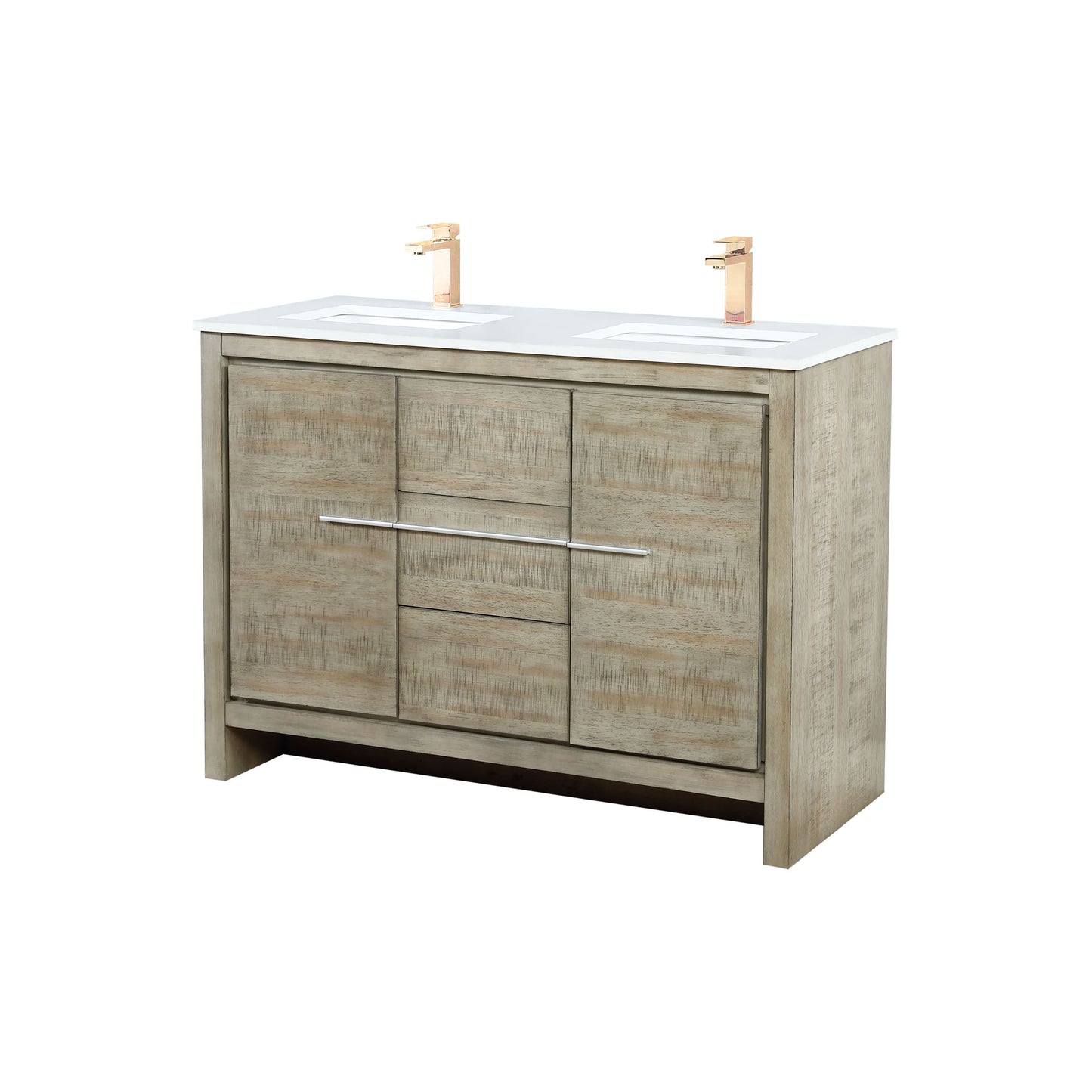Lafarre 48 in W x 20 in D Rustic Acacia Double Bath Vanity