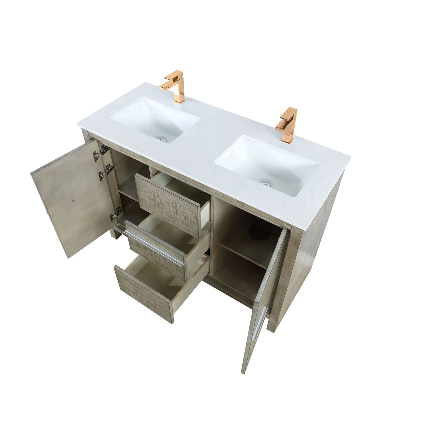Lafarre 48 in W x 20 in D Rustic Acacia Double Bath Vanity