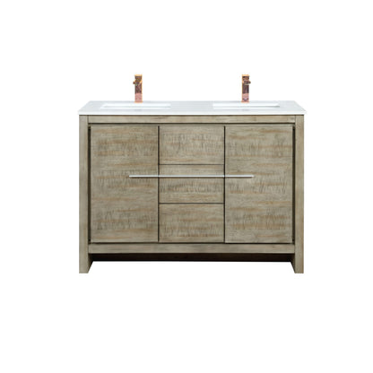 Lafarre 48 in W x 20 in D Rustic Acacia Double Bath Vanity