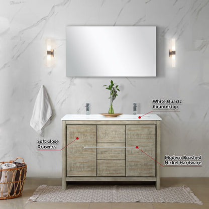 Lafarre 48 in W x 20 in D Rustic Acacia Double Bath Vanity