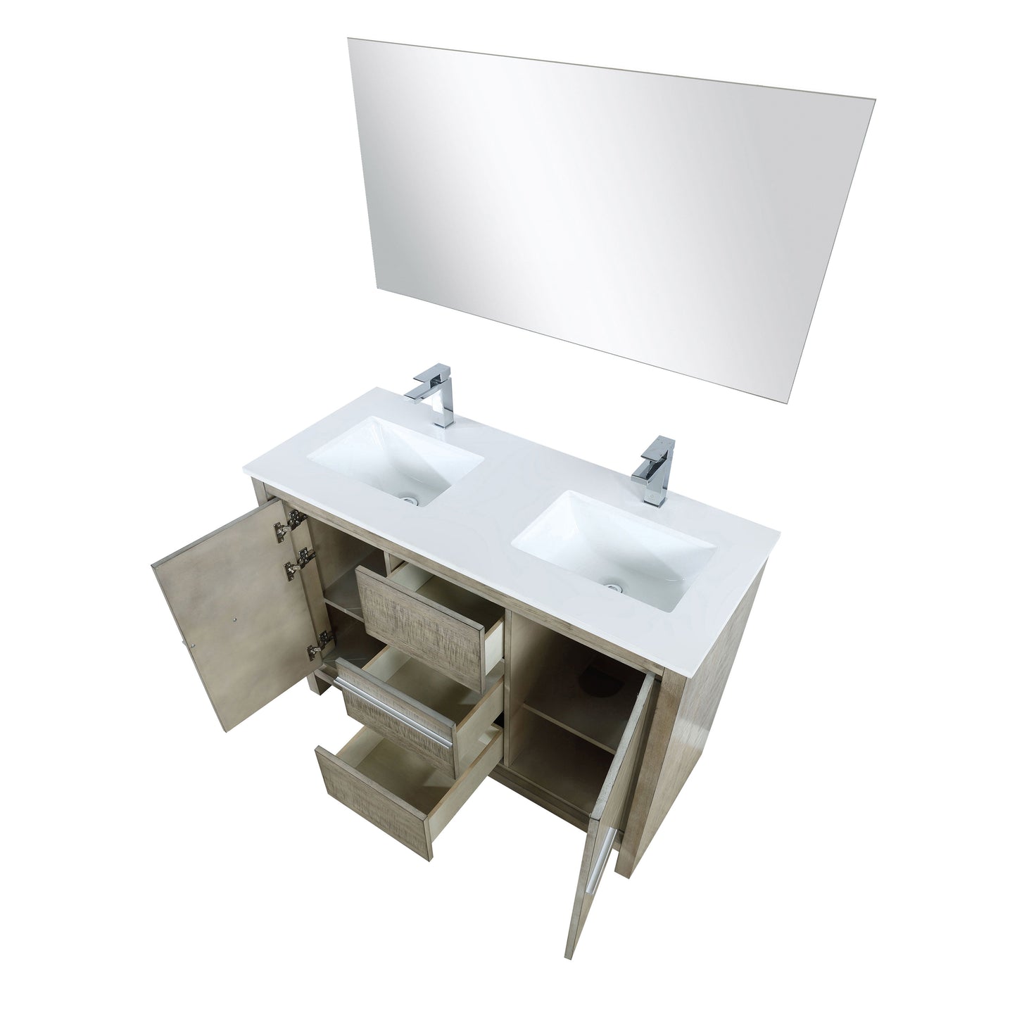Lafarre 48 in W x 20 in D Rustic Acacia Double Bath Vanity