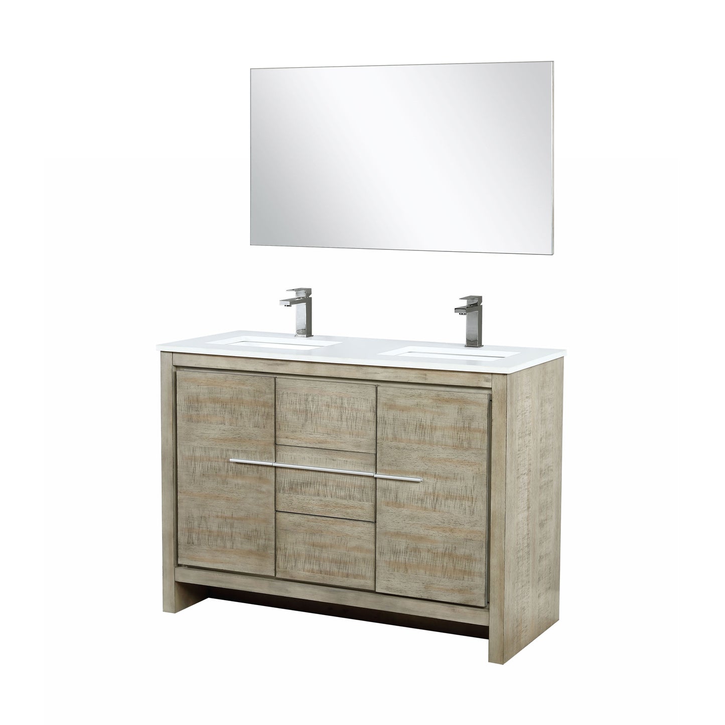 Lafarre 48 in W x 20 in D Rustic Acacia Double Bath Vanity