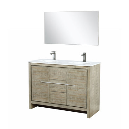 Lafarre 48 in W x 20 in D Rustic Acacia Double Bath Vanity