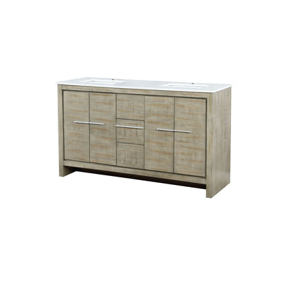 Lafarre 60 in W x 20 in D Rustic Acacia Double Bath Vanity