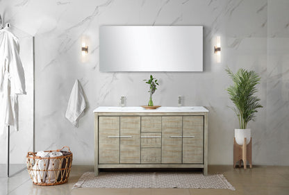 Lafarre 60 in W x 20 in D Rustic Acacia Double Bath Vanity