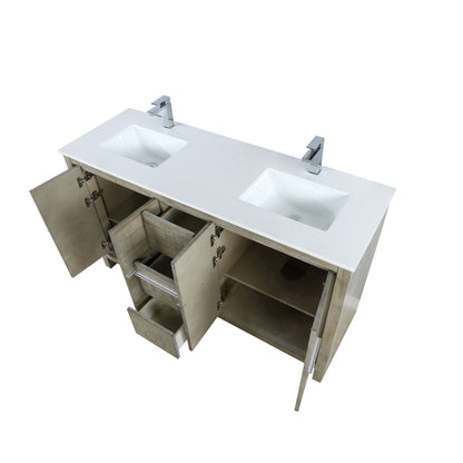 Lafarre 60 in W x 20 in D Rustic Acacia Double Bath Vanity