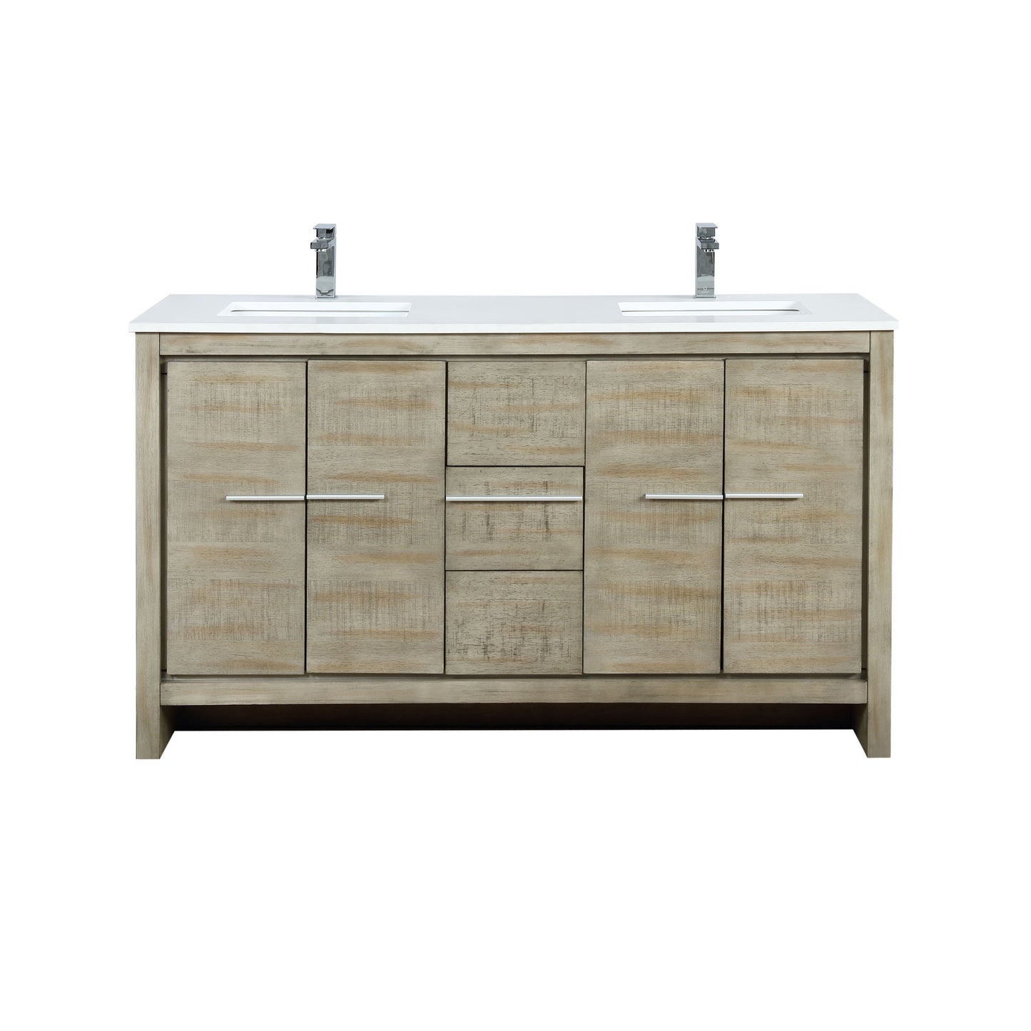 Lafarre 60 in W x 20 in D Rustic Acacia Double Bath Vanity