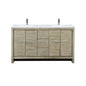 Lafarre 60 in W x 20 in D Rustic Acacia Double Bath Vanity