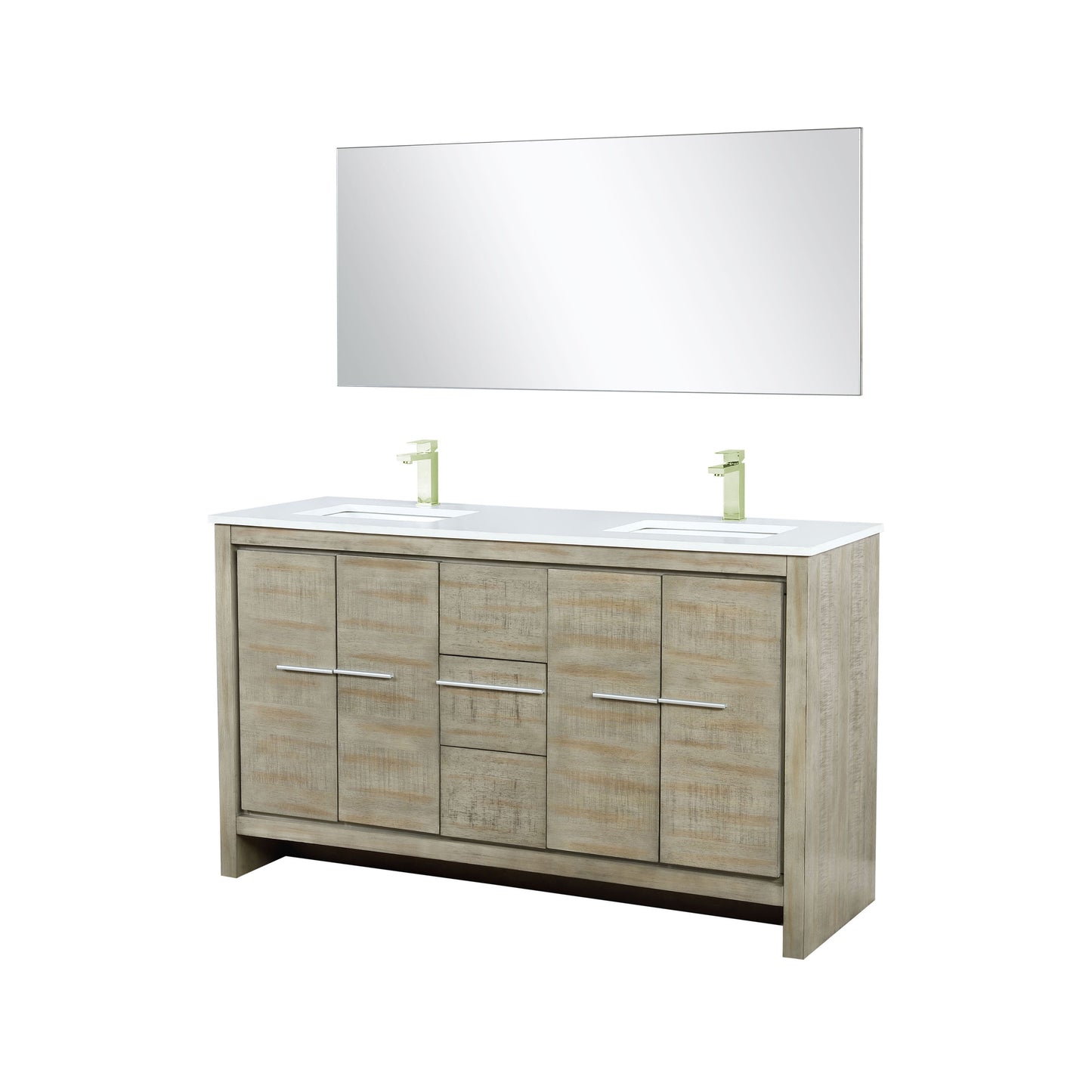 Lafarre 60 in W x 20 in D Rustic Acacia Double Bath Vanity