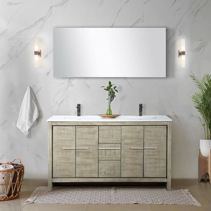 Lafarre 60 in W x 20 in D Rustic Acacia Double Bath Vanity