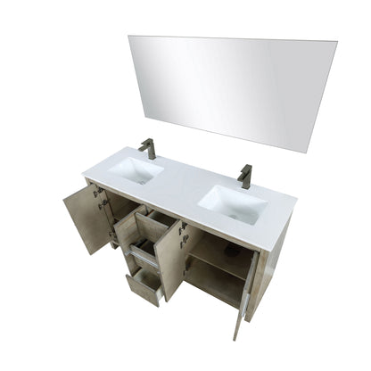 Lafarre 60 in W x 20 in D Rustic Acacia Double Bath Vanity